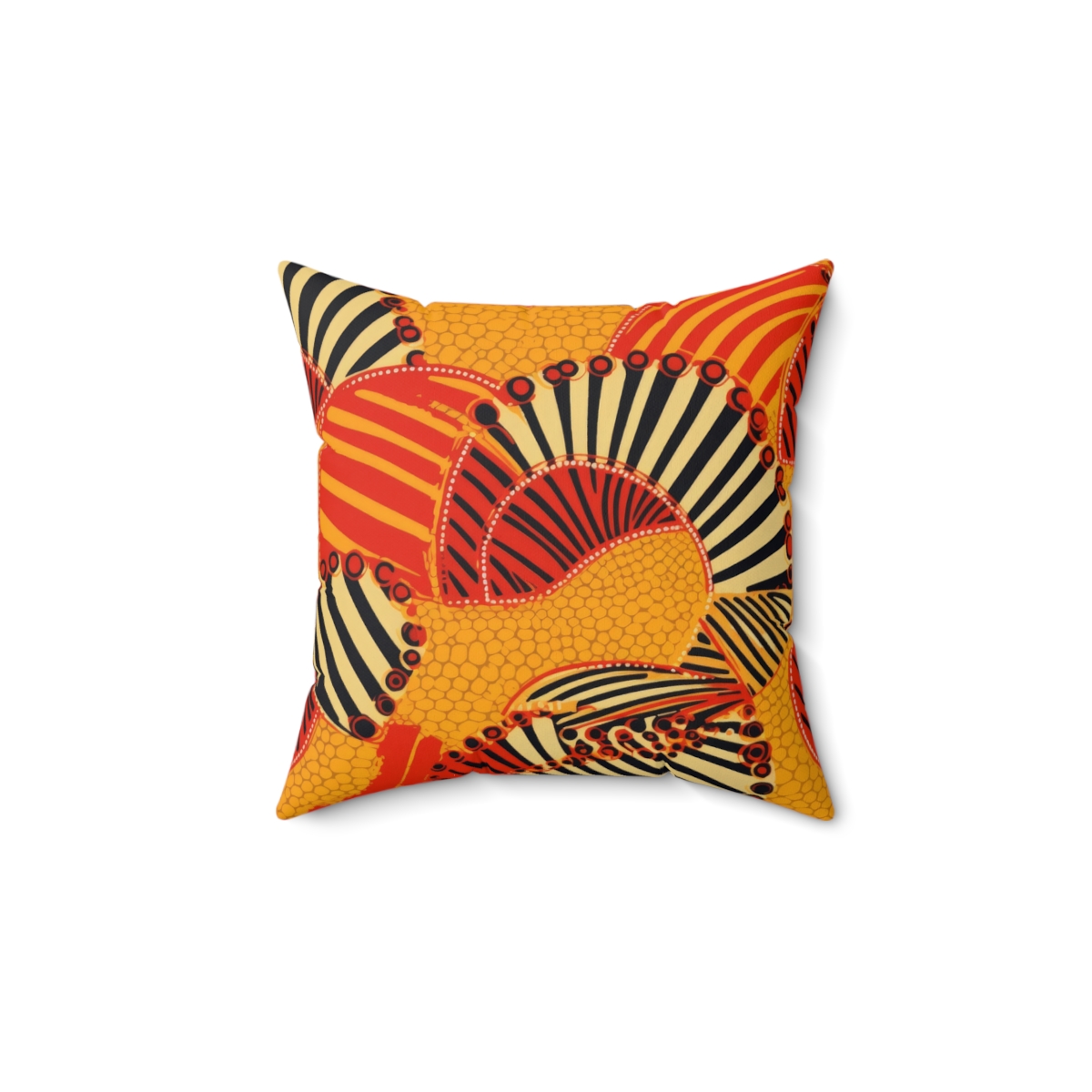 Sunburst Harmony Faux Suede Square Pillow - Image 3
