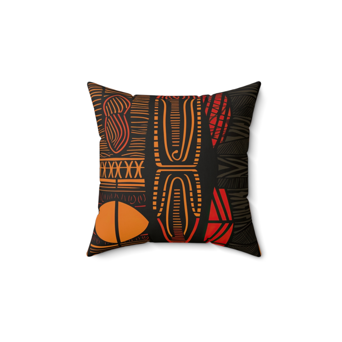 Tribal Rhythms Faux Suede Square Pillow - Image 2