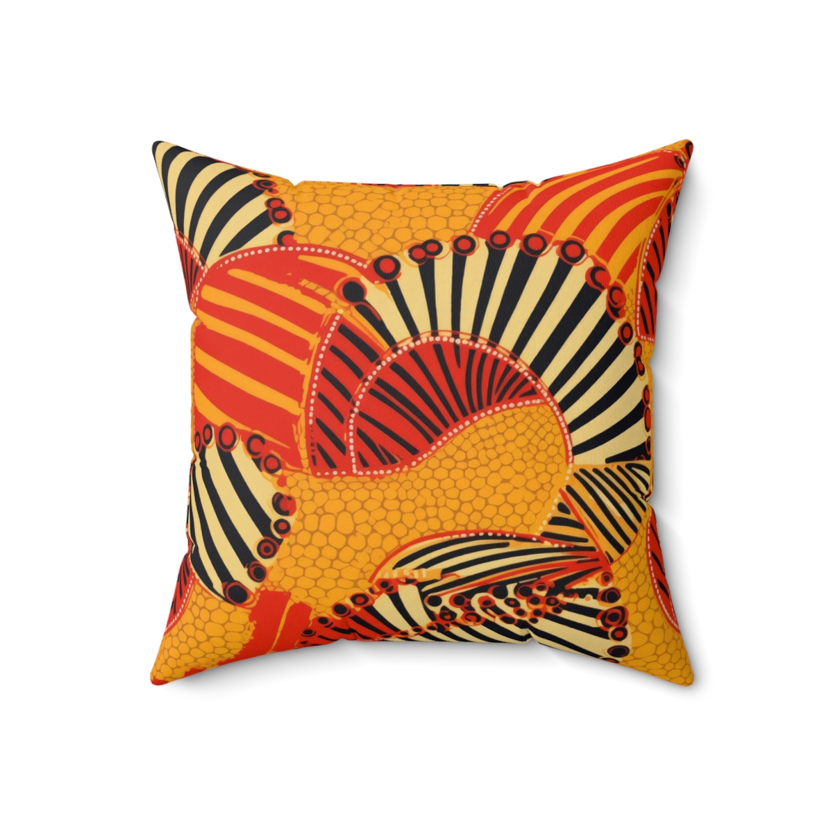 Sunburst Harmony Faux Suede Square Pillow - Image 4