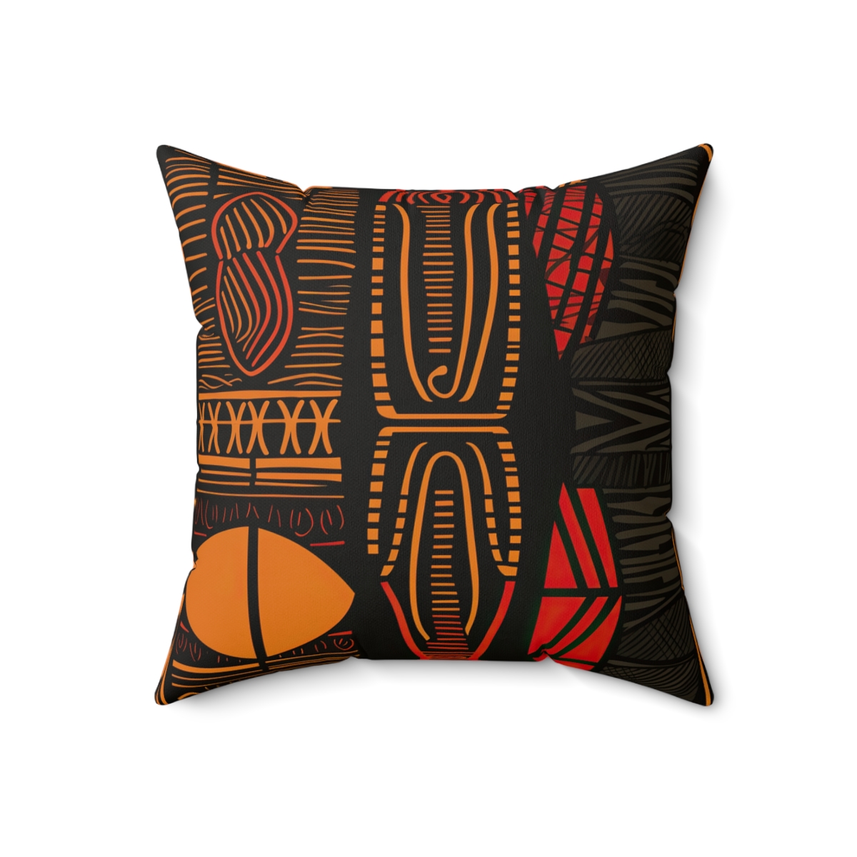 Tribal Rhythms Faux Suede Square Pillow - Image 4