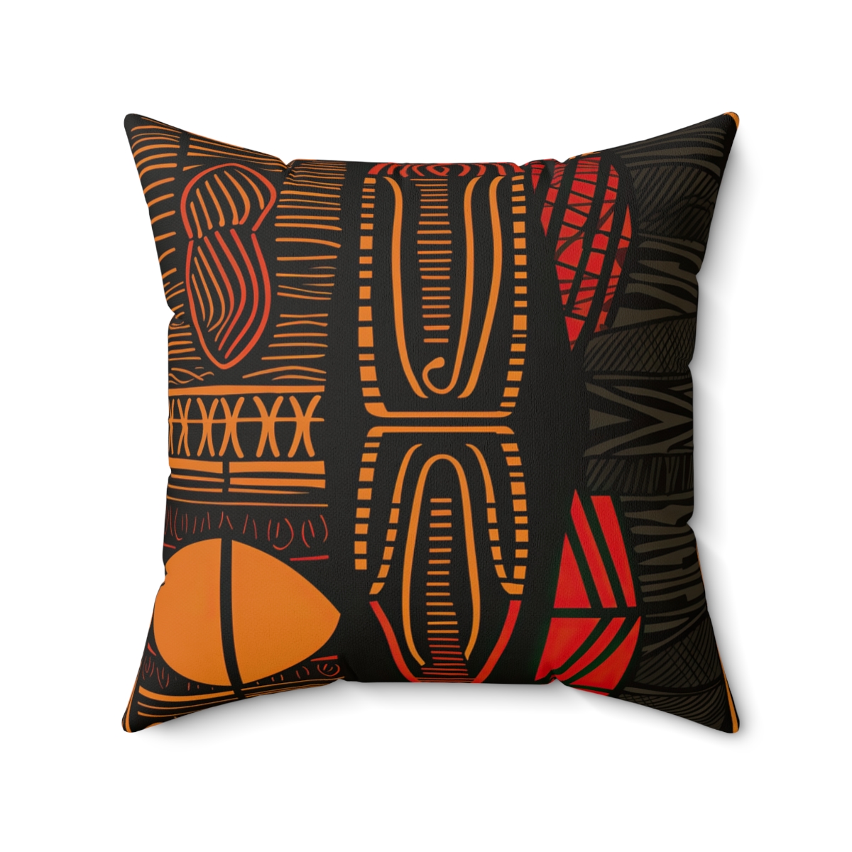 Tribal Rhythms Faux Suede Square Pillow - Image 5