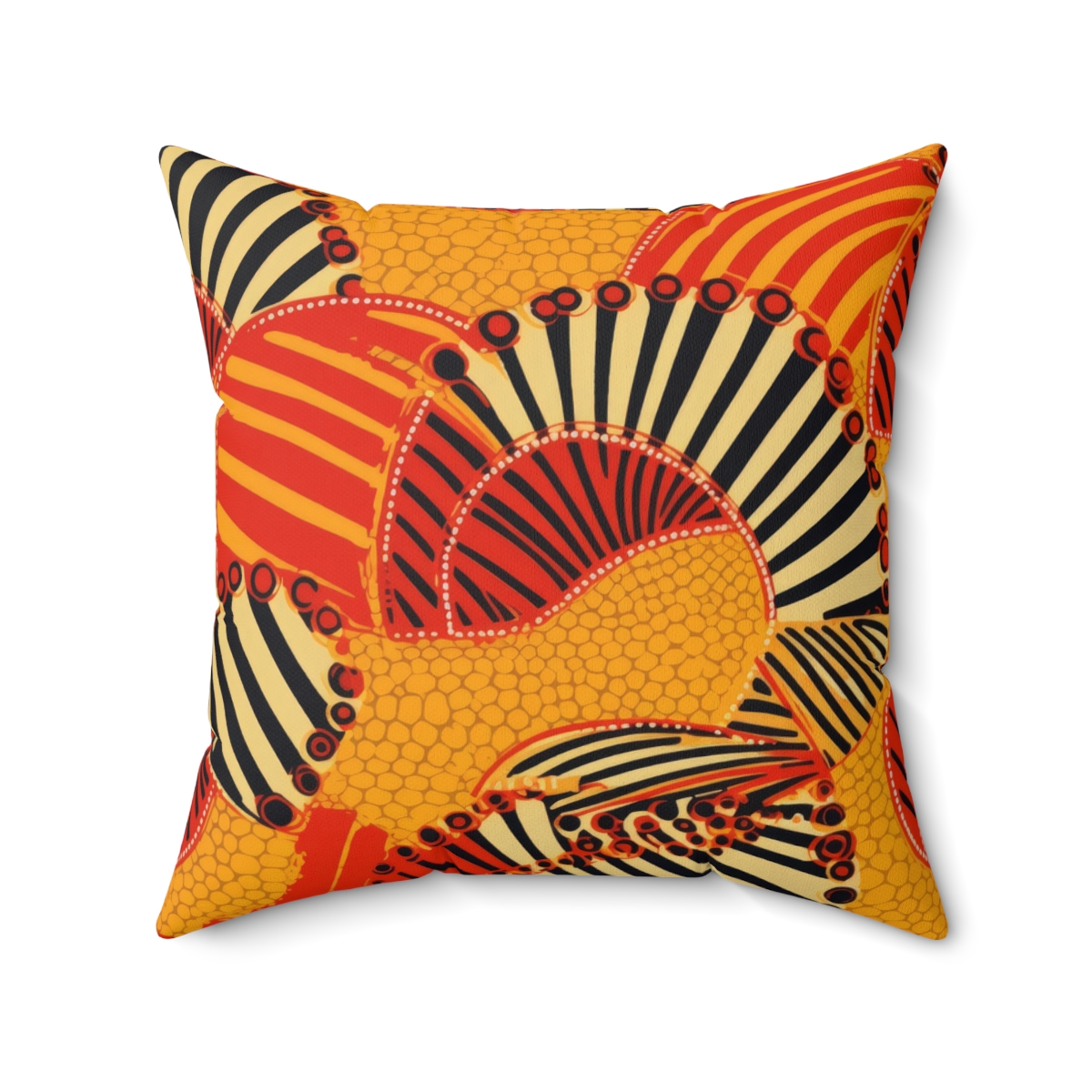 Sunburst Harmony Faux Suede Square Pillow - Image 5