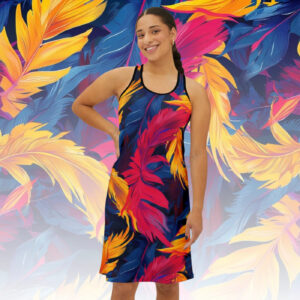 Tropical Plume Racerback Dress
