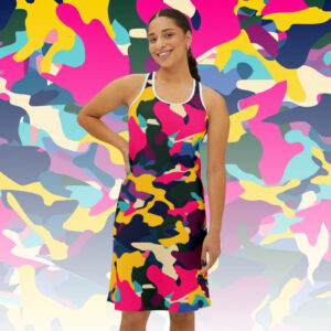 Abstract Camo Chic Racerback Dress