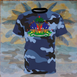 Camo Haiti Coat of Arms Tee
