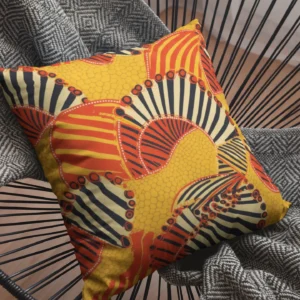 Sunburst Harmony Faux Suede Square Pillow