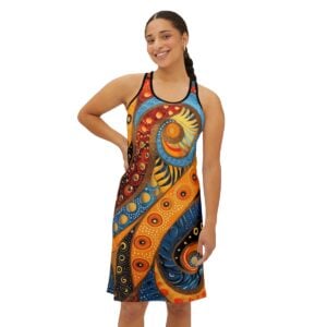 Cosmic Paisley Racerback Dress