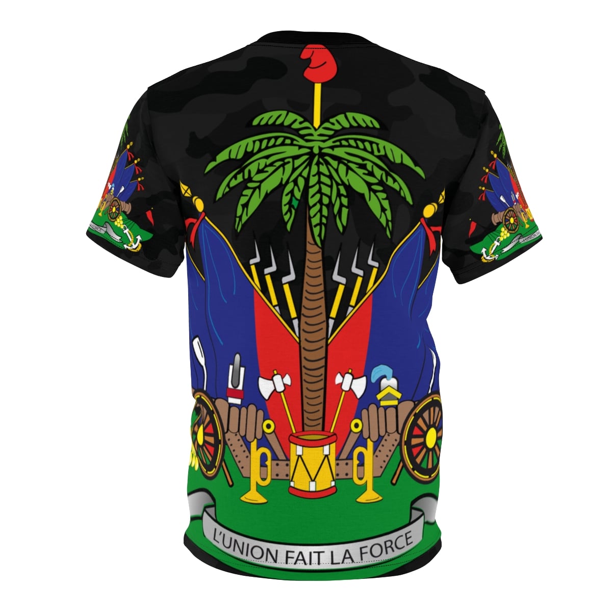 Patriot Camo Tee with Haitian Coat of Arms - Image 4