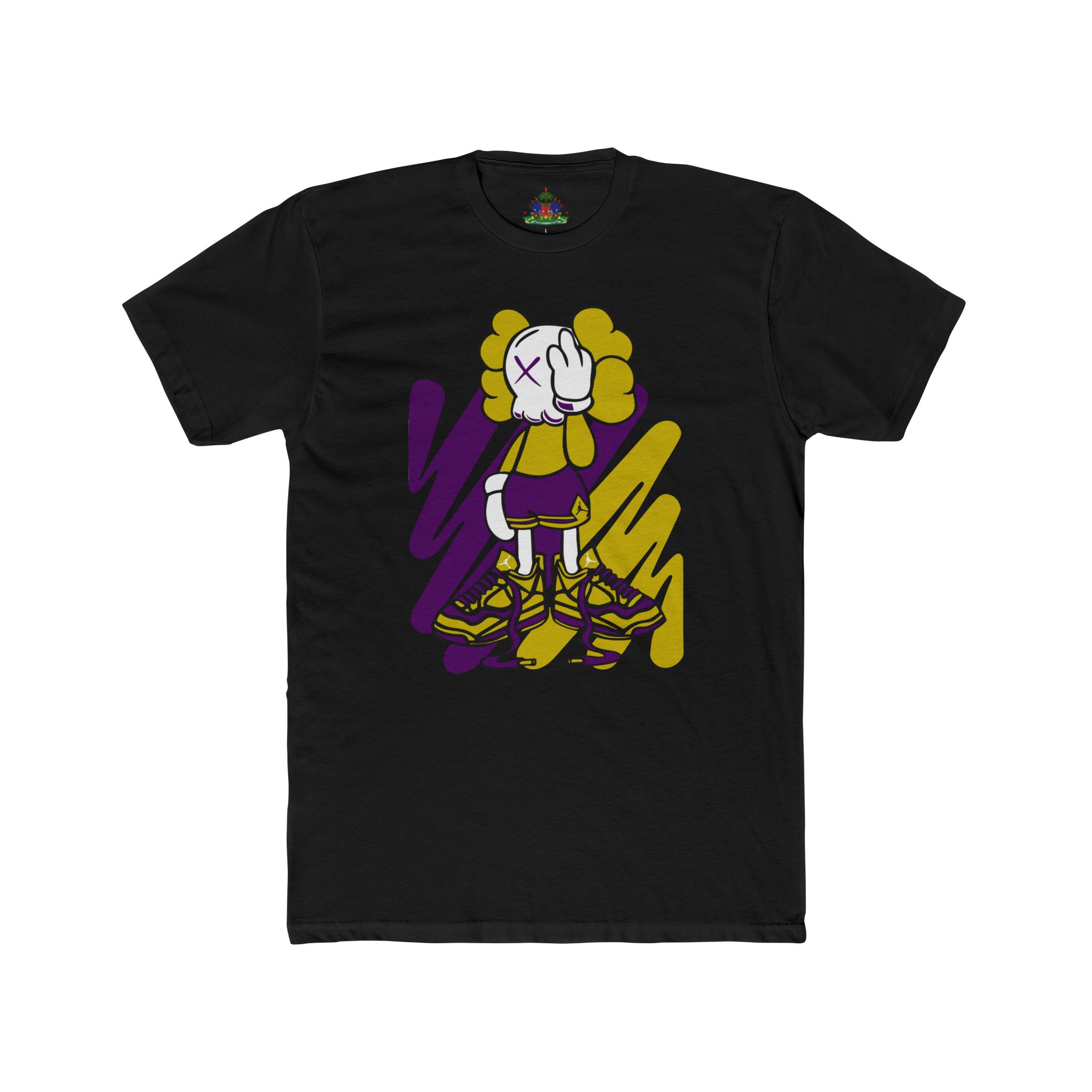 Casual Graphic Tee with Playful Design | Unisex Cotton Crew Tee - Image 3